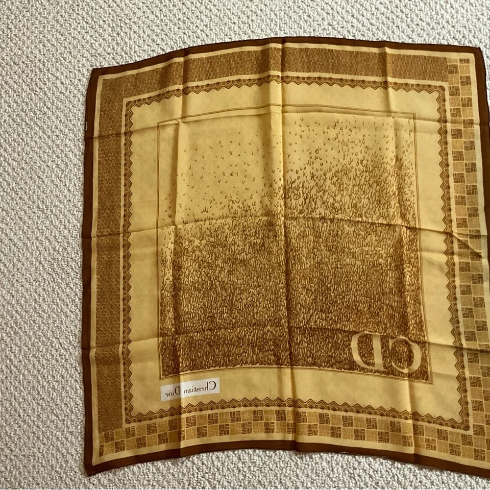 Christian Dior Vintage Patterned Scarf Authenticated